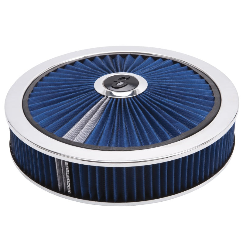 Edelbrock EDE43661 Air Cleaner Kit - 14in Dia. Breathable - Blue