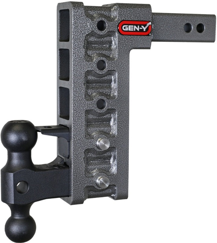 GEN-Y Hitch GH-525 Gen-Y Mega Duty 2in Shank 10in Drop 2K TW 16K Hitch w/GH-051 Dual-Ball/GH-032 Pintle Lock