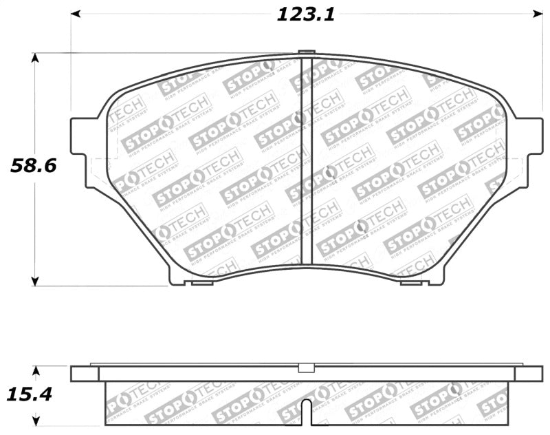 Stoptech 309.08900 StopTech Performance 01-05 Miata w/ Sport Suspension Front Brake Pads D890