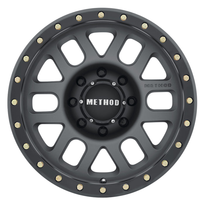 Method Wheels MR30989080818 Method MR309 Grid 18x9 +18mm Offset 8x6.5 130.81mm CB Titanium/Black Street Loc Wheel