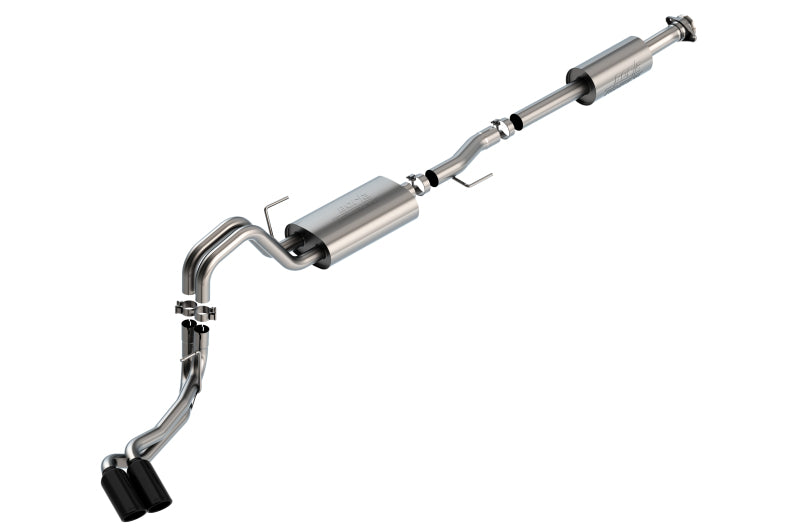 Borla 140870BC F-150 2021 2.7L/3.5L 4dr CC SB EC STB Lar/KingR/Plnm/LTD 3/2.25 DSE CB Touring BLK CHR Tips