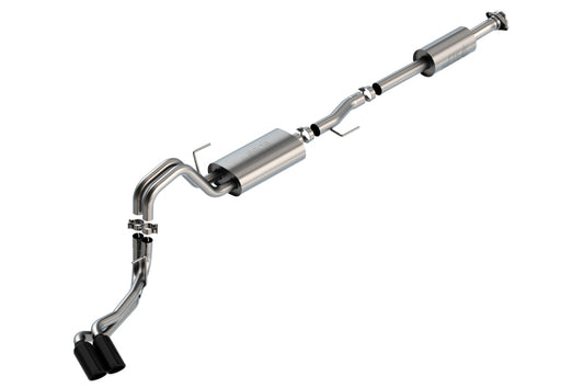 Borla 140870BC F-150 2021 2.7L/3.5L 4dr CC SB EC STB Lar/KingR/Plnm/LTD 3/2.25 DSE CB Touring BLK CHR Tips
