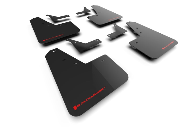 Rally Armor MF128-UR-BLK-RD 21-25 Dodge RAM 1500 TRX Black UR Mud Flap - Red Logo