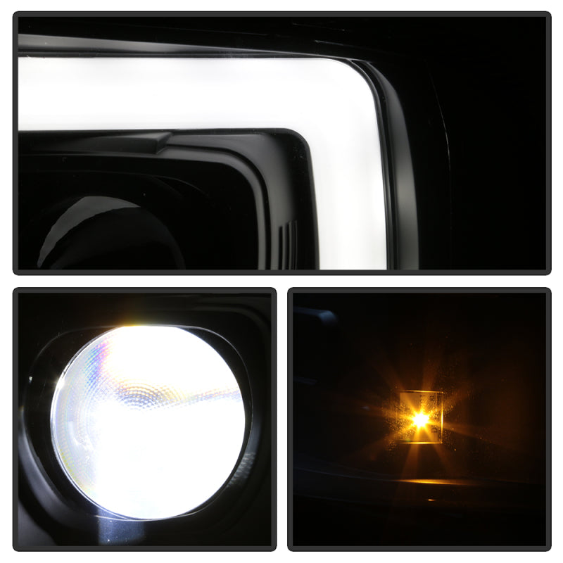 SPYDER 5087911 Spyder 05-07 Ford F250/350/450 Super Duty Projector LED Black PRO-YD-FS05V2PL-BK