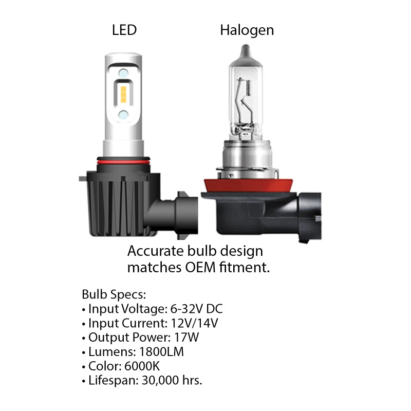ORACLE Lighting V5235-001 Oracle H11 - VSeries LED Headlight Bulb Conversion Kit - 6000K SEE WARRANTY