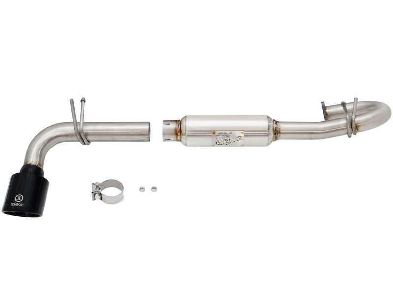 aFe 49-36025-B Takeda 11-16 Scion TC 2.5L 2 1/4-2 1/2in Stainless Steel Axle-Back Exhaust w/Black Tip