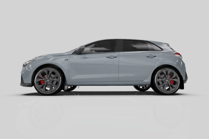 Rally Armor MF59-UR-BLK/GRY 19-21 Hyundai Elantra GT N Line/i30 Black UR Mud Flap w/Grey Logo