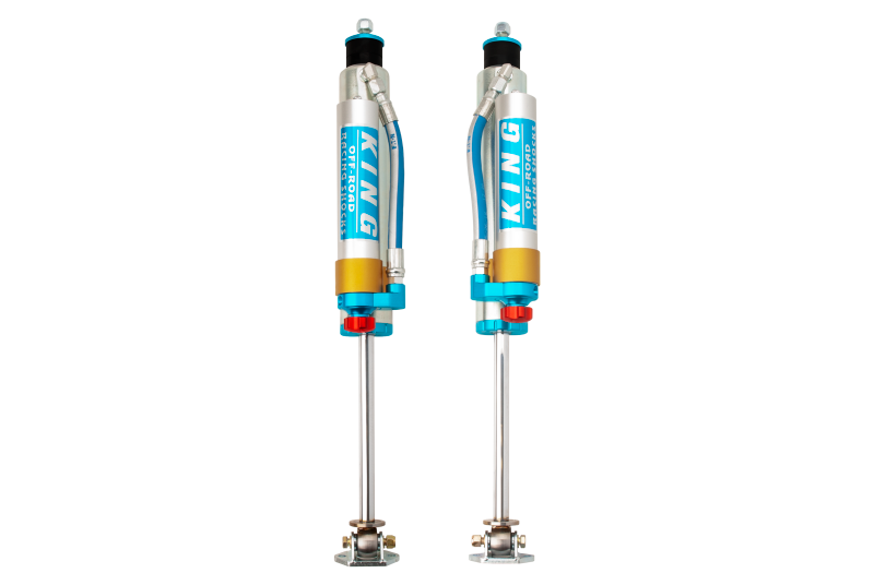 King Shocks 25001-176A 97-06 Jeep Wrangler TJ Front 2.5 Dia Piggy Hose Res Shock 3-5in Lift w/Adjuster (Pair)