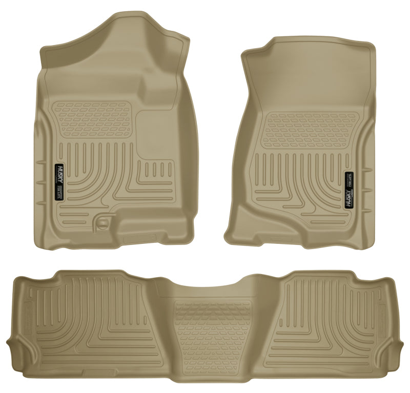 Husky Liners 98263 07-13 GM Escalade ESV/Avalanche/Suburban WeatherBeater Tan Front/2nd Row Floor Liners