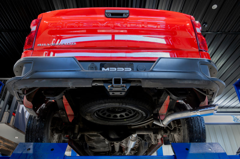 MBRP S5019BLK 19-24 GM 1500 Silverado/Sierra 2.7L Blk-Coated Alum. Steel 3in Cat-Back Single Side 4in Blk Tip