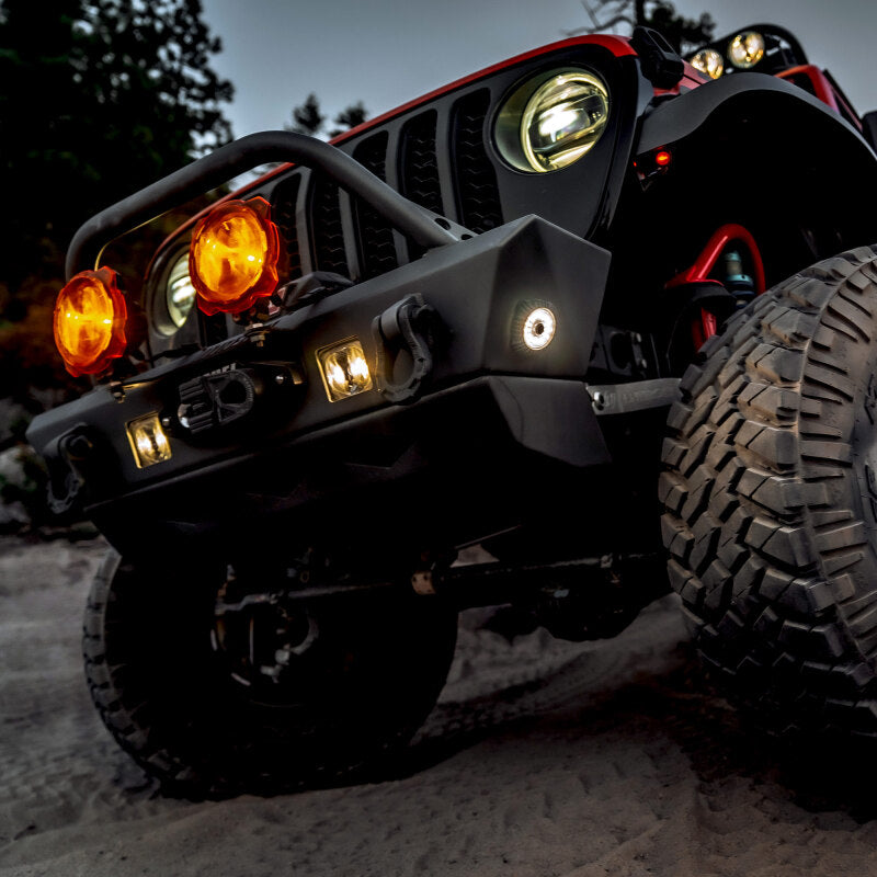 KC HiLiTES 91040 Cyclone V2 LED - Rock Light - 6-Light System - Clear - 5W Flood Beam