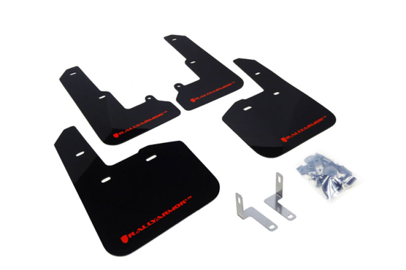 Rally Armor MF34-UR-BLK/RD 15-19 Subaru Legacy Black UR Mud Flap w/ Red Logo