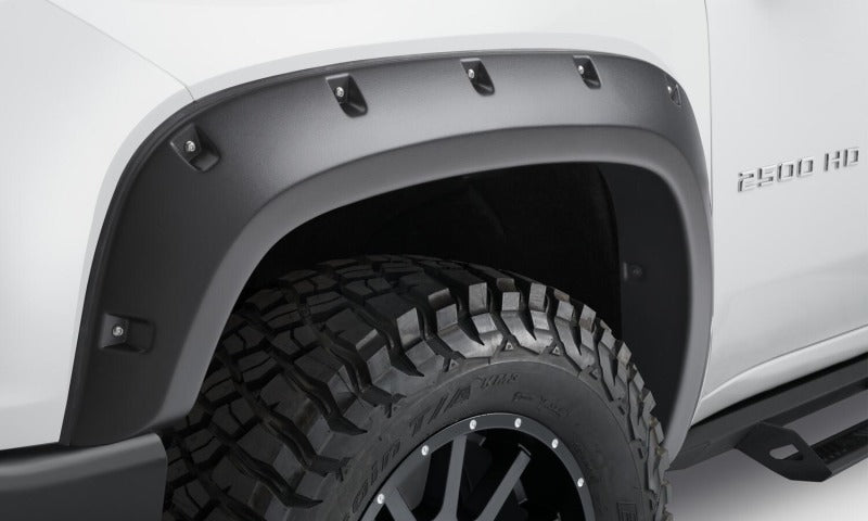Bushwacker 48146-08 19-21 Chevrolet Silverado 2500 / 3500 HD (Excl. Dually) Forge Style Flares 4pc - Black