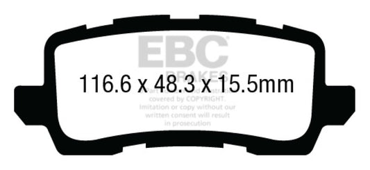 EBC DP33018C 13+ Acura RLX 3.5 Redstuff Rear Brake Pads