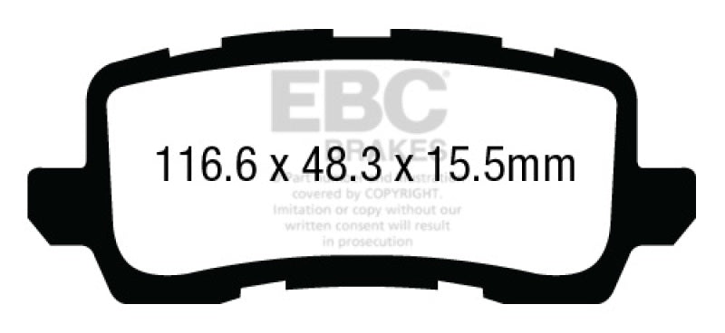 EBC DP43018R 13+ Acura RLX 3.5 Yellowstuff Rear Brake Pads