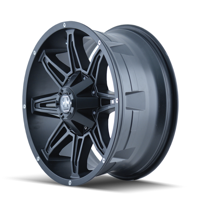 Mayhem 8090-8937MB18 8090 Rampage 18x9 / 6x135 BP / 18mm Offset / 106mm Hub Matte Black Wheel