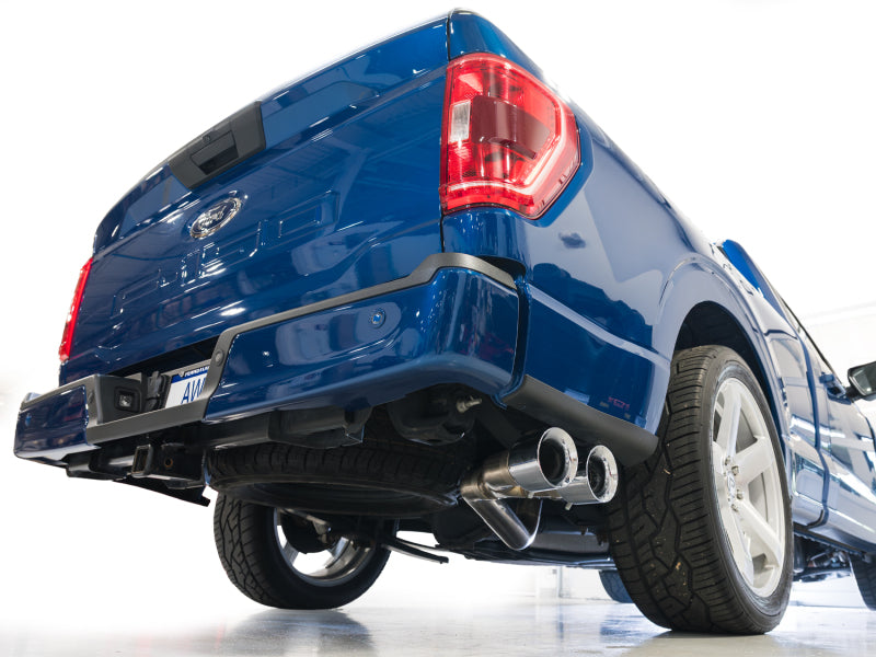 AWE Tuning 3015-32145 AWE 21-25 Ford F150 (14th Gen Reg Cab) Cat-Back Exhaust - 4.5in Dual Side Exit Chrome Tips