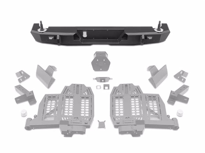 Rugged Ridge 11540.38 20-24 Jeep Gladiator Wingmate Rear Bumper (Max Spare Wheel/Tire 37in. Dia.) - Tex. Blk