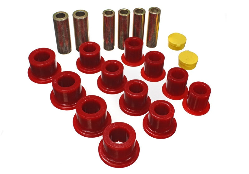 Energy Suspension 4.2148R 00-04 Ford Excursion 4WD / 99-04 F250/F350 4WD Red Front Leaf Spring Bushing Set