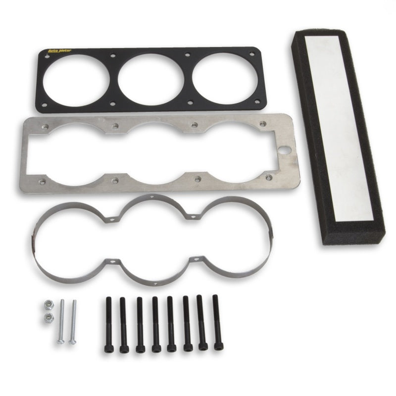 AutoMeter 50100 Autometer 87-93 Ford Mustang Black Triple 2-5/8in Gauge Cage