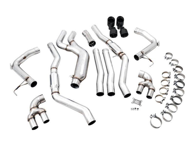AWE Tuning 3020-43085 2019+ BMW M340i (G20) Track Edition Exhaust - Quad Diamond Black Tips
