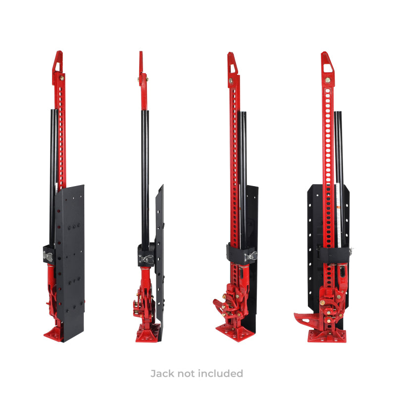 Go Rhino 5950080T XRS/SRM 4-CORE Clamp Mount Kit for Hi-Lift Jack - Tex. Blk (No Drill)
