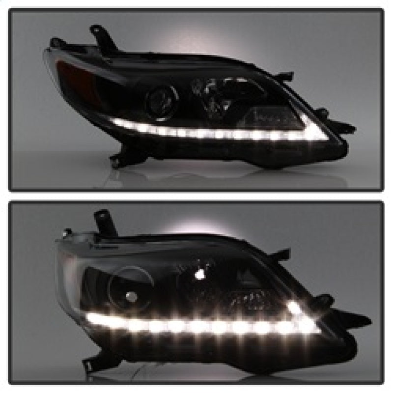 SPYDER 5083982 Spyder Toyota Sienna 2011-2014 Projector Headlights - DRL LED - Black PRO-YD-TSEN11-DRL-BK
