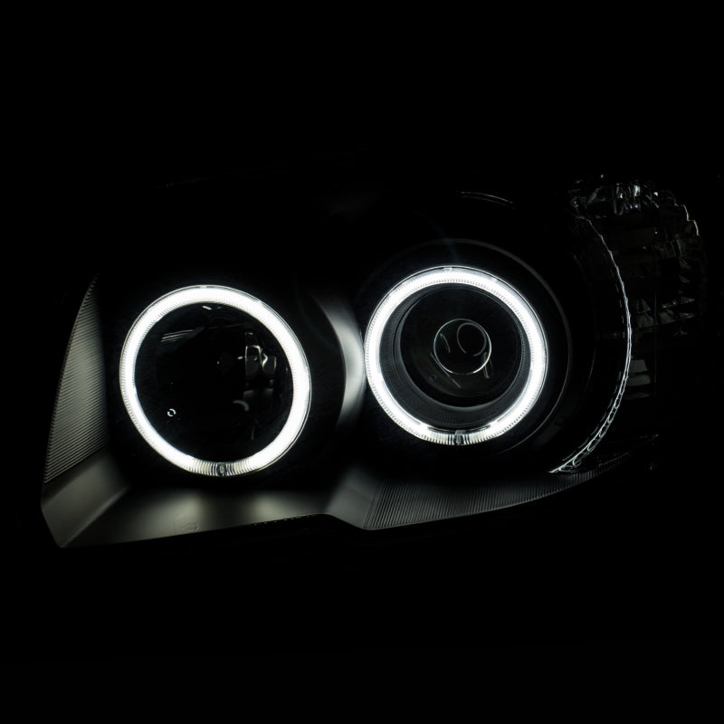 ANZO 111320 2006-2009 Toyota 4Runner Projector Headlights w/ Halo Black