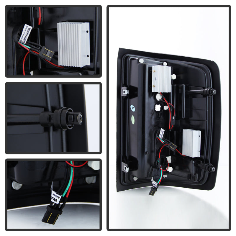 SPYDER 5079985 Spyder Chevy 1500 14-16 Light Bar LED Tail Lights Blk ALT-YD-CS14-LBLED-BK