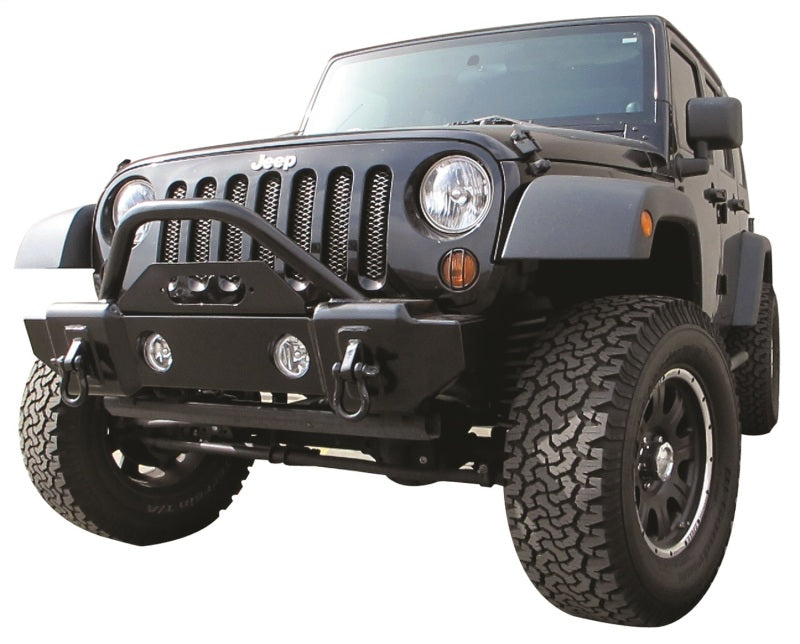Rampage 88509 2007-2018 Jeep Wrangler(JK) Recovery Bumper Stubby Front - Black