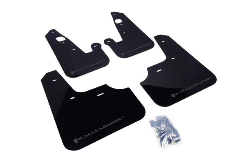 Rally Armor MF8-UR-BLK/GRY 07-17 Mitsubishi Lancer Black UR Mud Flap w/ Grey Logo