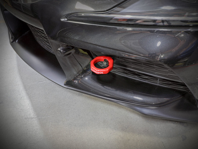 aFe 450-721001-R Control Front Tow Hook Red 20-21 Toyota GR Supra (A90)