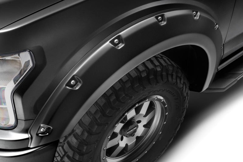 Bushwacker 20945-32 18-20 Ford F-150 (Excl Models w/Tech Pkg) Pocket Style Flares 4pc - Agate Black Met