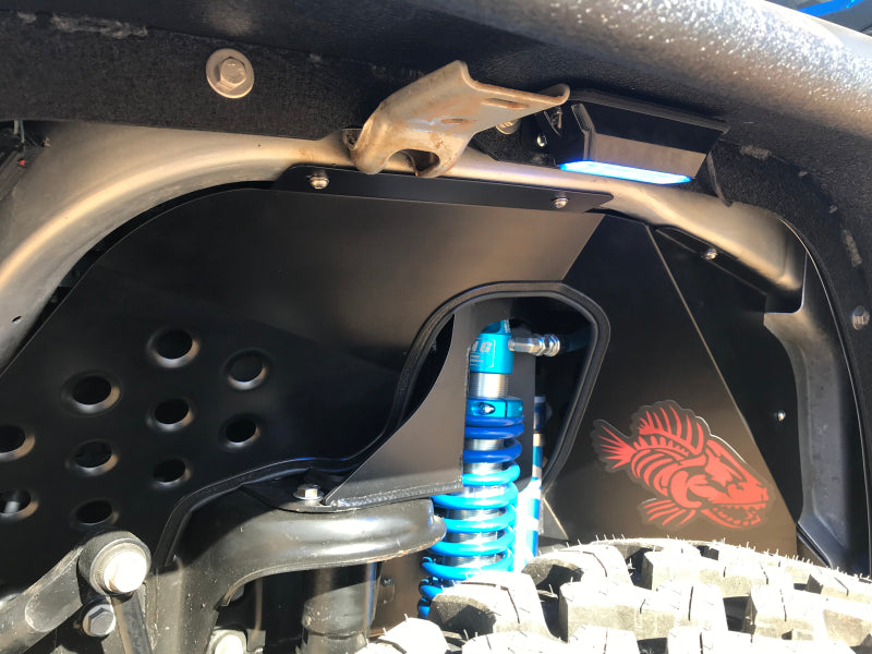 Fishbone Offroad FB33007 07-18 Jeep JK Wrangler Front/Rear Inner Fenders -Aluminum - Blk Pwdrcoat (Set Of 4)