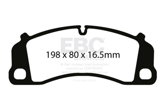 EBC DP52206NDX 13-15 Porsche 911 (991) GT3 3.8L (Cast Iron Rotor Only) Bluestuff Front Brake Pads