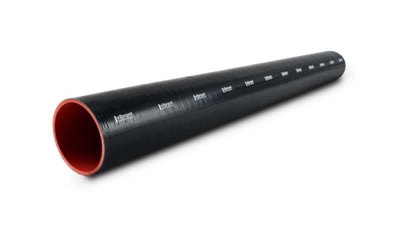 Vibrant 2711 4 Ply Reinforced Silicone Straight Hose Coupling - 2.5in I.D. x 36in long (BLACK)