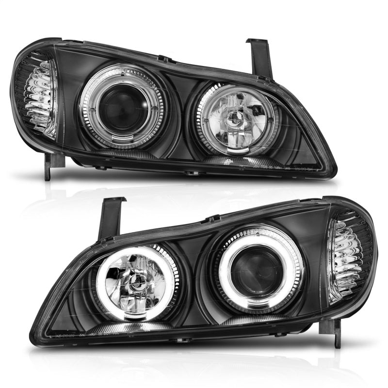 ANZO 121077 2000-2004 Infiniti I30 Projector Headlights w/ Halo Black