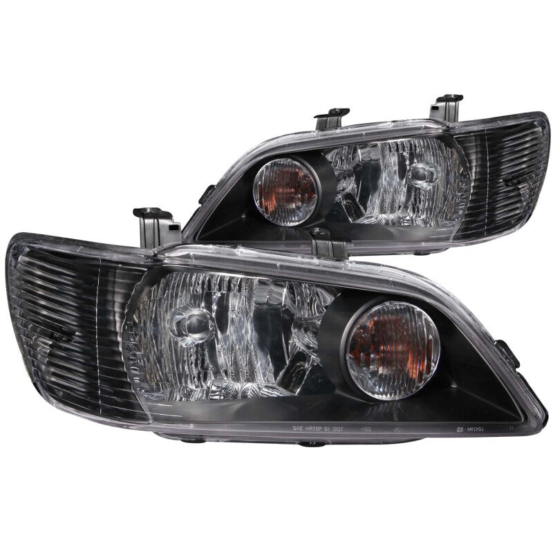 ANZO 121101 2002-2003 Mitsubishi Lancer Crystal Headlights Black