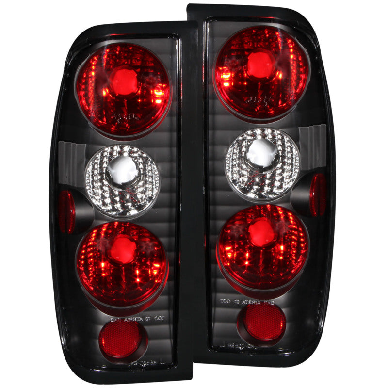 ANZO 211115 1998-2004 Nissan Frontier Taillights Black