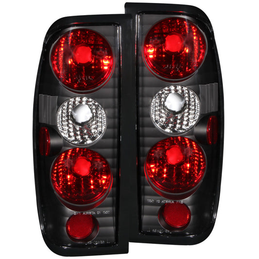 ANZO 211115 1998-2004 Nissan Frontier Taillights Black