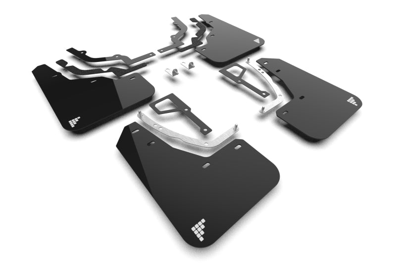 Rally Armor MF117-BAT-BLK-SIL 2025 Hyundai Ioniq 5 N Black UR Mud Flap Silver Battery Logo