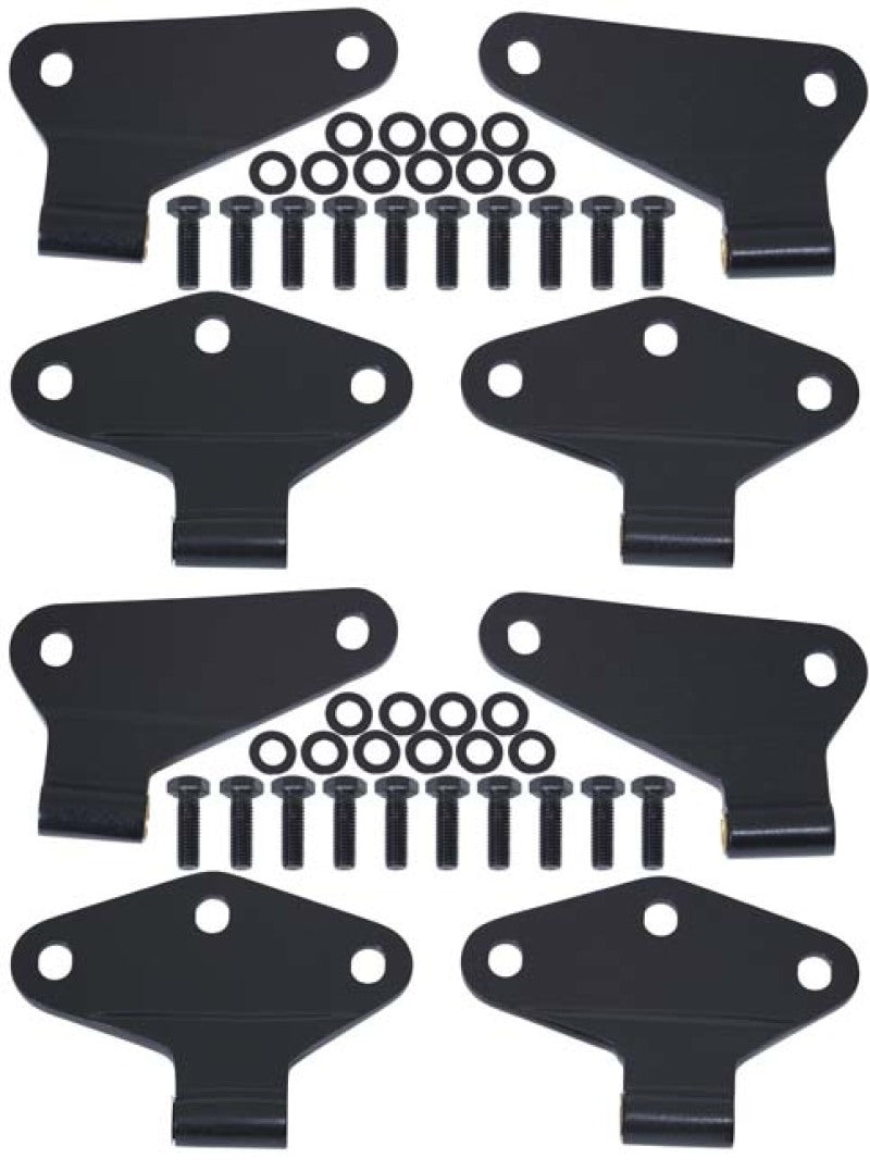 Kentrol 80581 07-18 Jeep Wrangler JK Body Door Hinge Set 8 Pieces 4 Door - Textured Black