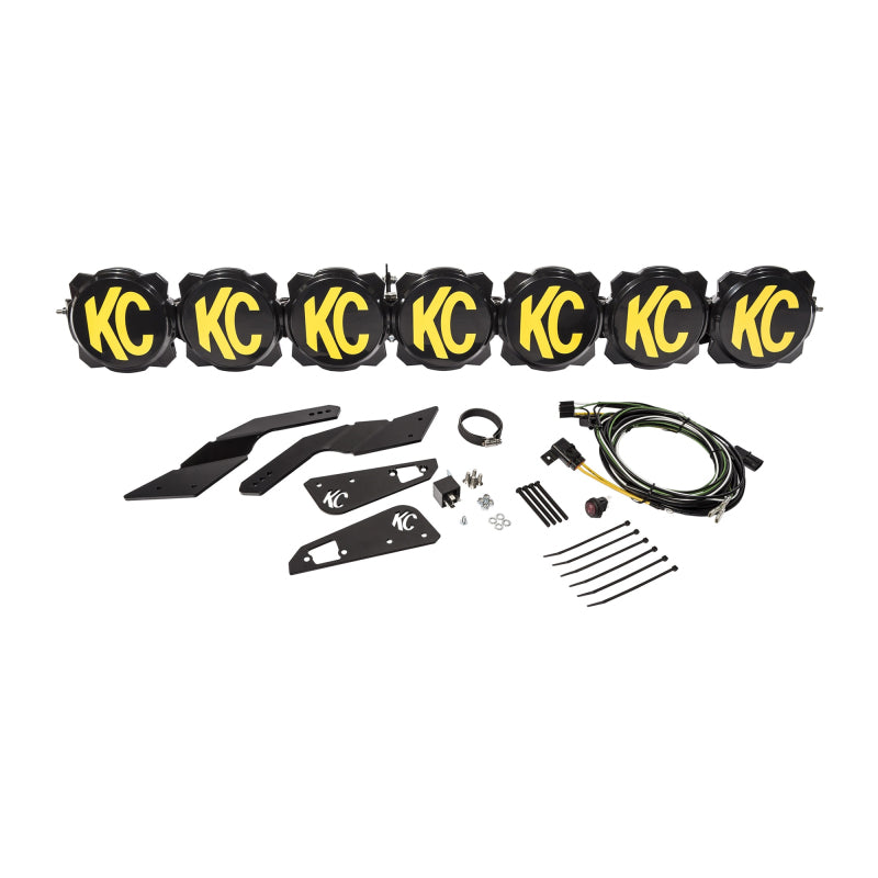 KC HiLiTES 91334 Can-Am X3 45in. Pro6 Gravity LED 7-Light 140w Combo Beam Overhead Light Bar System