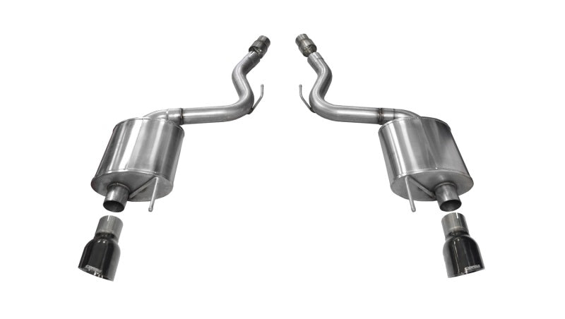 CORSA Performance 14329BLK Corsa 2015-2017 Ford Mustang GT 5.0 3in Axle Back Exhaust Black Dual Tips (Touring)