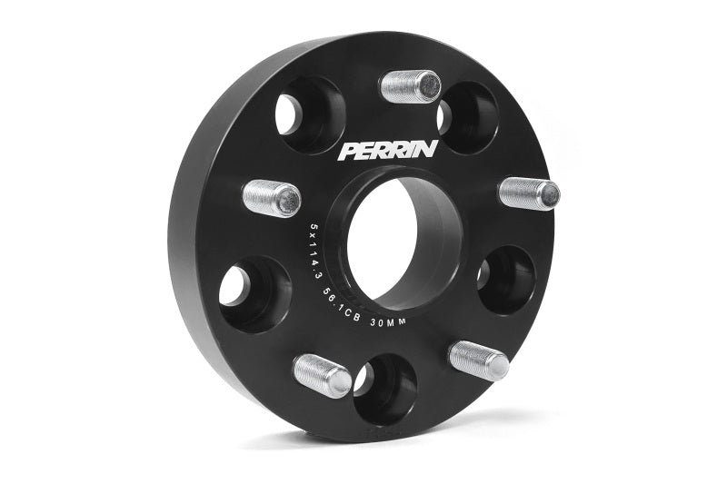 Perrin Performance PSP-WHL-030BK PERRIN Subaru 30mm Wheel Spacers 5x114.3 BP w/56mm Hub - Black