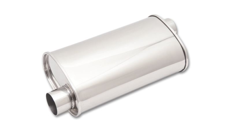 Vibrant 1125 StreetPower Oval Muffler 5in x 9in x 15in - 2.25in inlet/outlet (Offset-Offset Same Side)