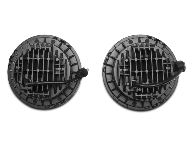 Raxiom J108043 97-18 Jeep Wrangler TJ/JK Axial Series LED Daymaker Headlights- Chrome Housing (Clear Lens)