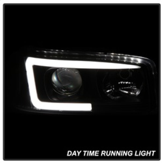 SPYDER 5084521 Spyder GMC Sierra 1500/2500/3500 99-06 V2 Projector Headlights - DRL - Black PRO-YD-CDE00V2-LB-BK