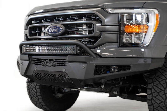 Addictive Desert Designs F190111040103 2021 Ford F-150 HoneyBadger Front Bumper w/o Top Hoop