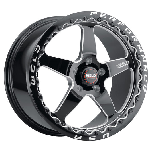 Weld S90470022P42 S904 17x10 Ventura Bead Lock 5x120 ET42 BS7.15 Gloss BLK MIL DIA 78.1